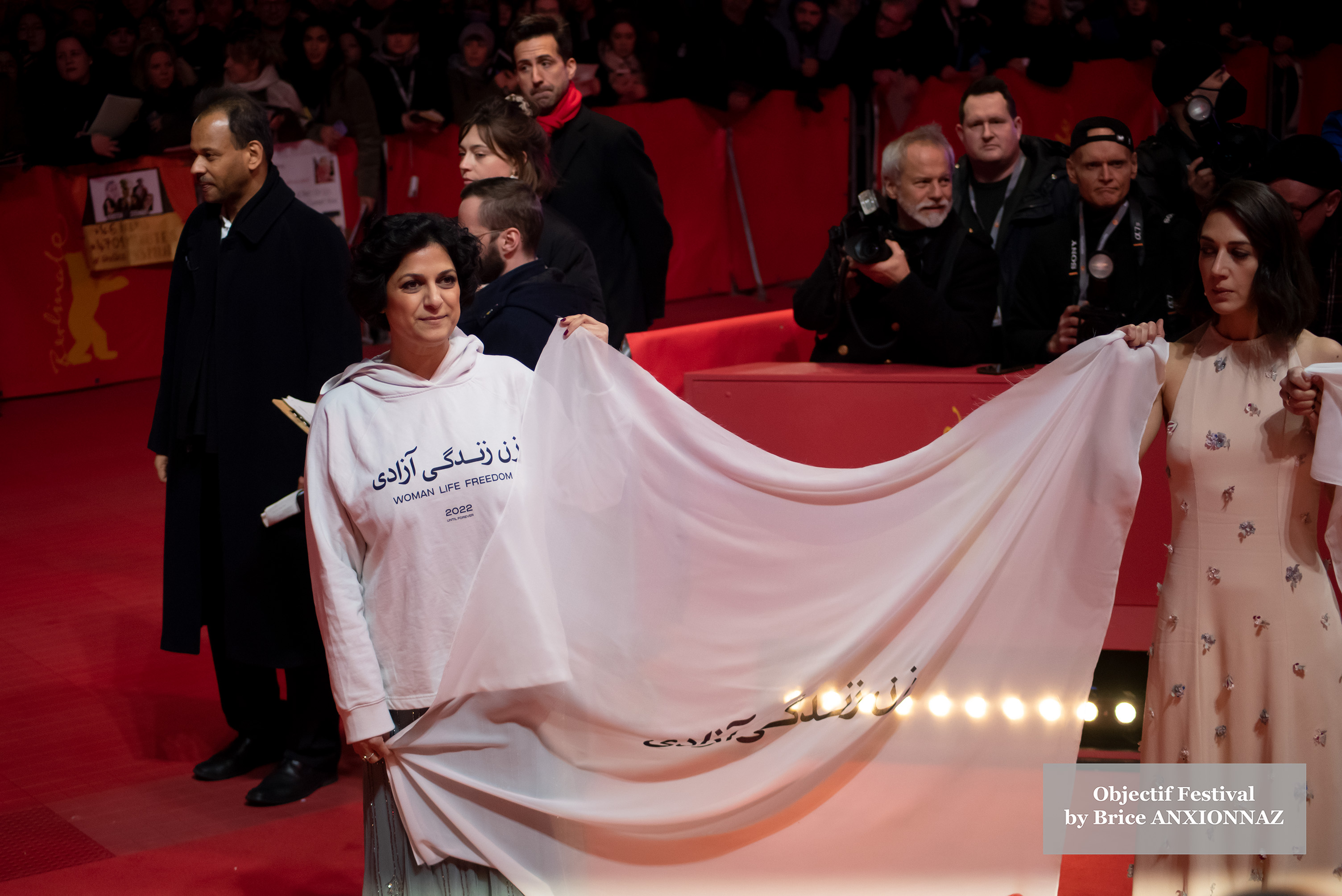Zahra Amir Ebrahimi And Melika Foroutan And Jasmin Tabatabai / 73rd Berlin International Film Festival / Objectif Festival by Brice ANXIONNAZ